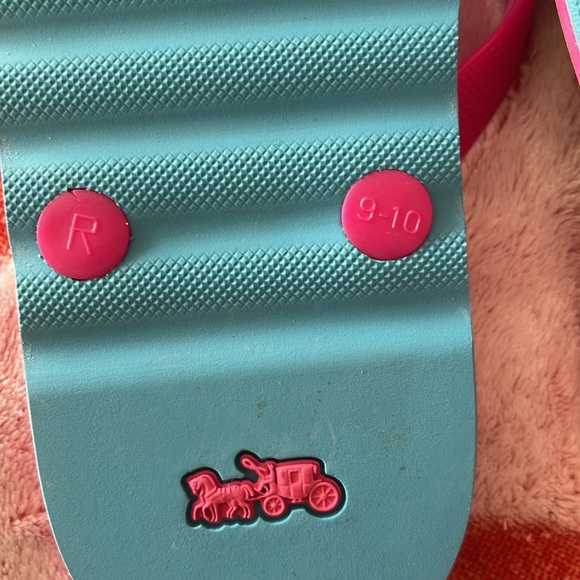 COACH 9 Pink Signature C ZAK Rubber Sandal Flip Flop NEW NO TAGS 9 - Picture 5 of 5